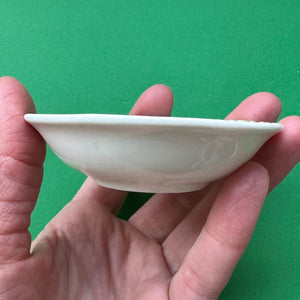 Leaves and Red Berries A - Hand Painted Porcelain Round Bowl