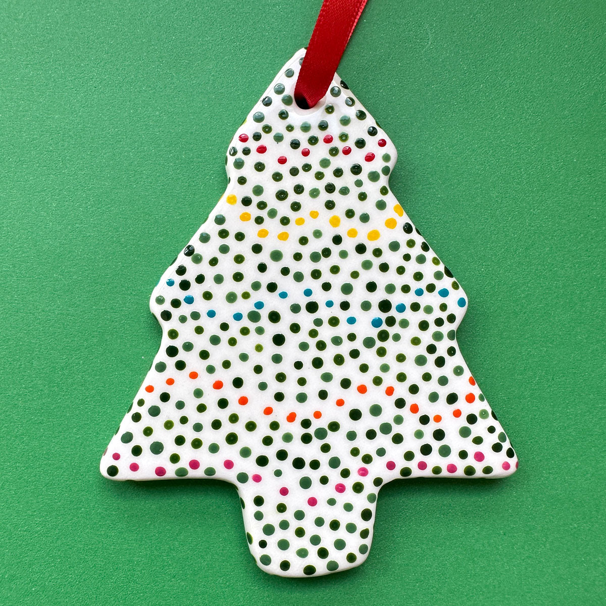 Dotted Garland - Hand Painted Tree Ornament