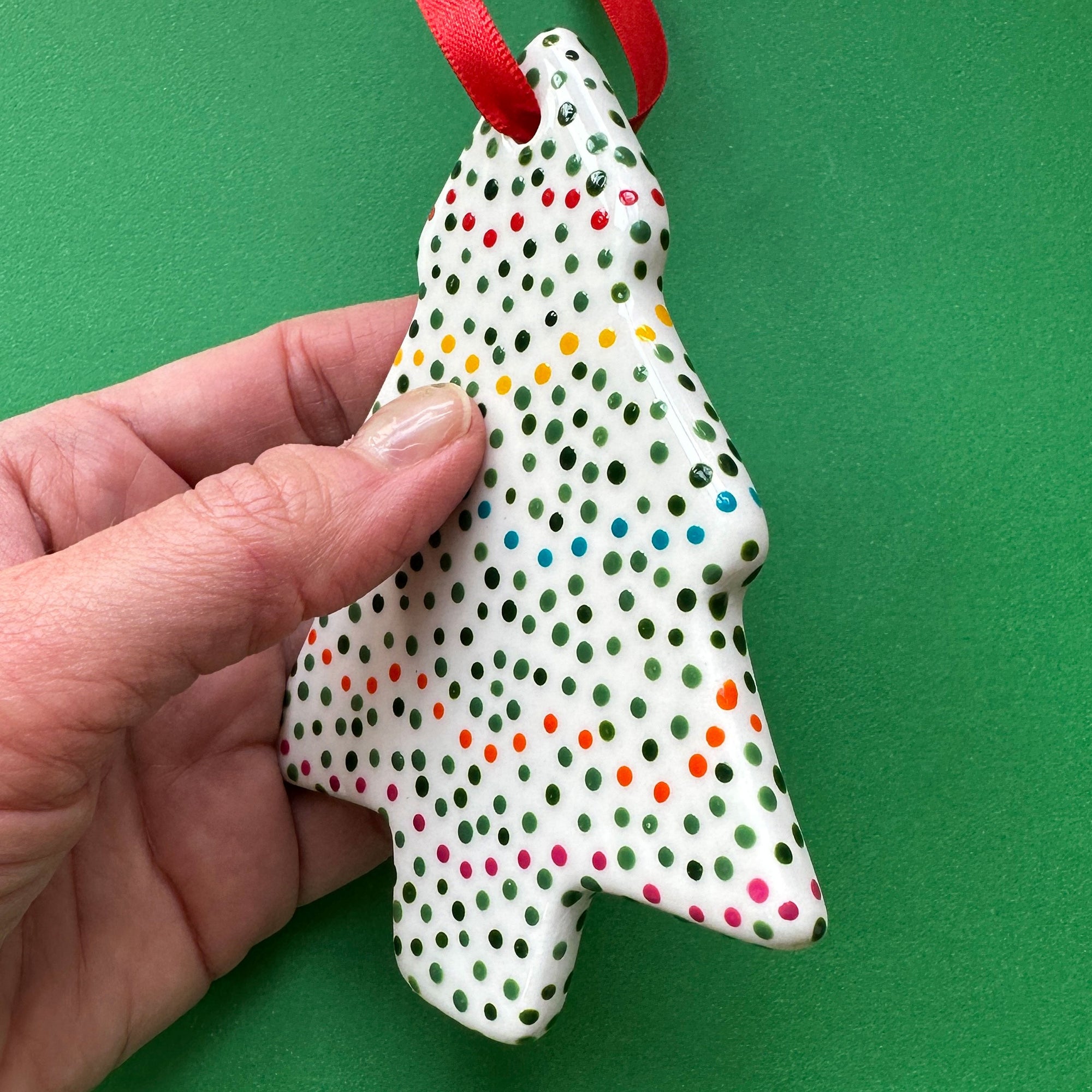 Dotted Garland - Hand Painted Tree Ornament