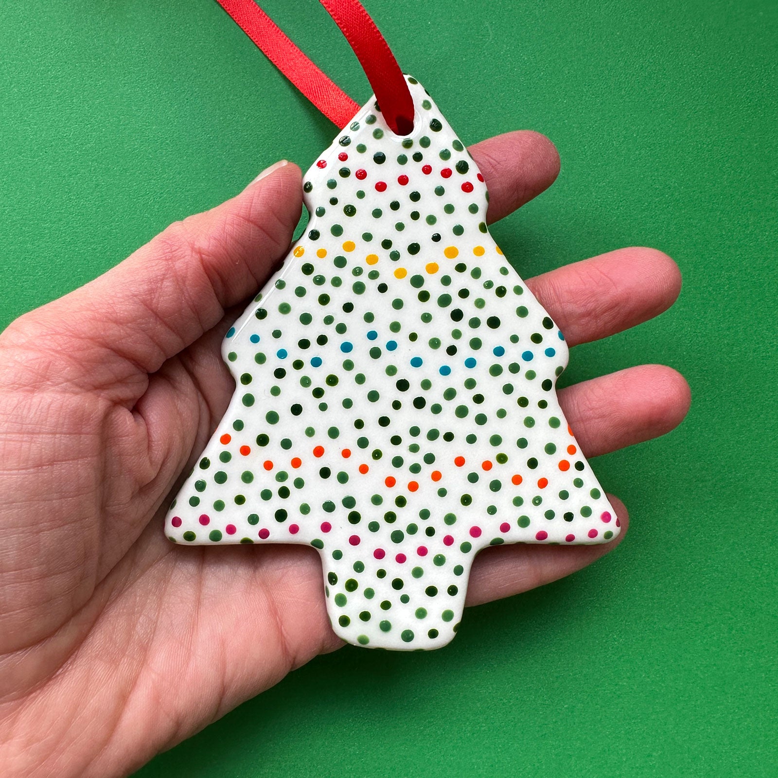 Dotted Garland - Hand Painted Tree Ornament