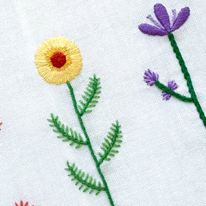 Embroidered Guest Towel - Floral Trio