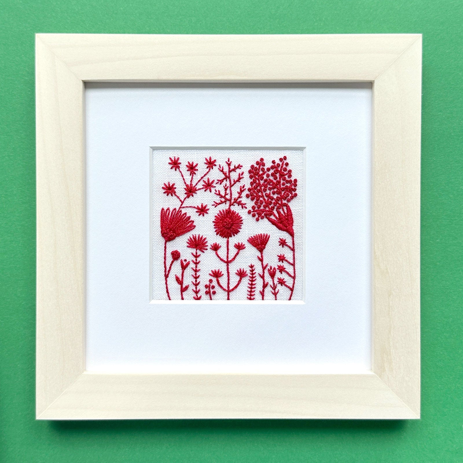 Monochromatic Hand Embroidered Art