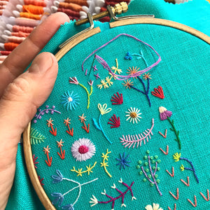 Happy Cactus Designs Hand Embroidered Art • Image and Design Copyright Happy Cactus Designs LLC