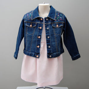 Girl's Embroidered Denim Jacket (Size 4T)