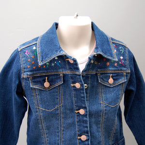 Girl's Embroidered Denim Jacket (Size 4T)