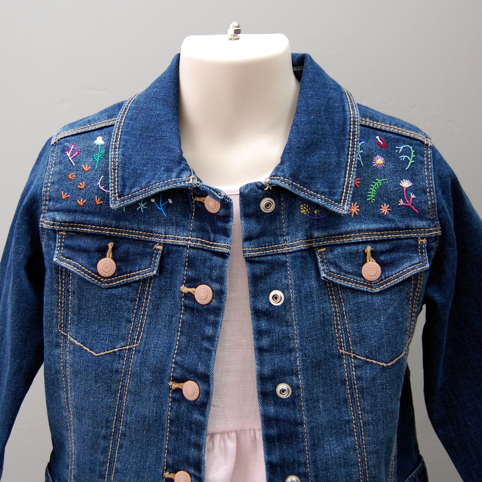 Girl's Embroidered Denim Jacket (Size 4T)