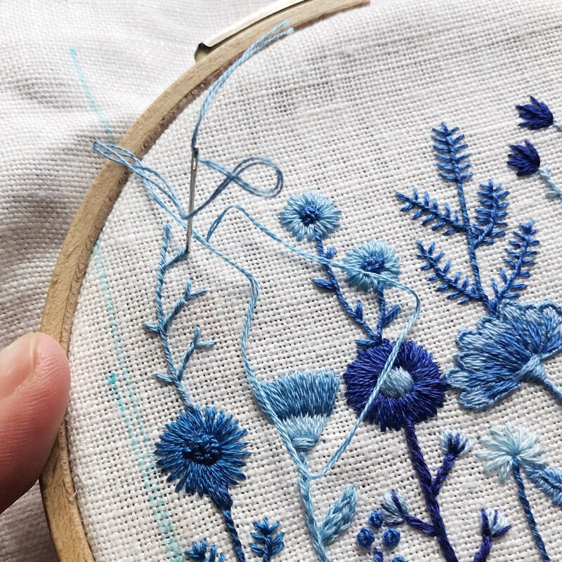 Happy Cactus Designs Hand Embroidered Art • Image and Design Copyright Happy Cactus Designs LLC
