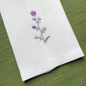 Happy Cactus Designs Hand Embroidered Guest Towel • Image and Design Copyright Happy Cactus Designs LLC