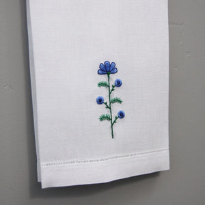 Happy Cactus Designs Hand Embroidered Floral Hand Towel • Image and Design Copyright Happy Cactus Designs LLC