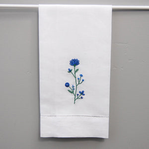 Happy Cactus Designs Hand Embroidered Floral Hand Towel • Image and Design Copyright Happy Cactus Designs LLC