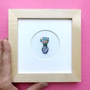 Happy Cactus Designs Hand Embroidered Art. Image and design copyright Happy Cactus Designs.