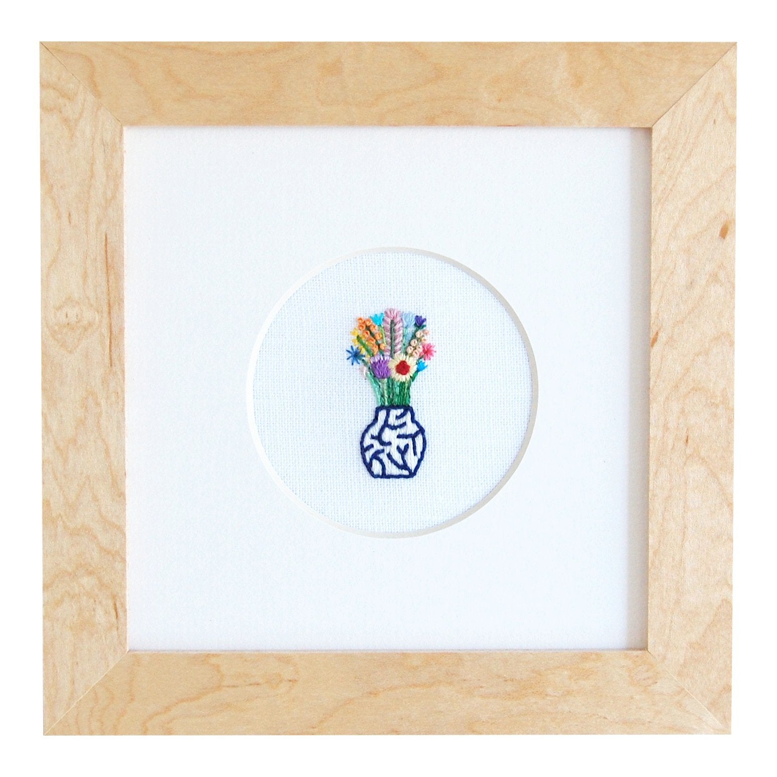 Happy Cactus Designs Hand Embroidered Art. Image and design copyright Happy Cactus Designs.