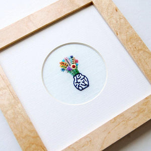 Happy Cactus Designs Hand Embroidered Art. Image and design copyright Happy Cactus Designs.