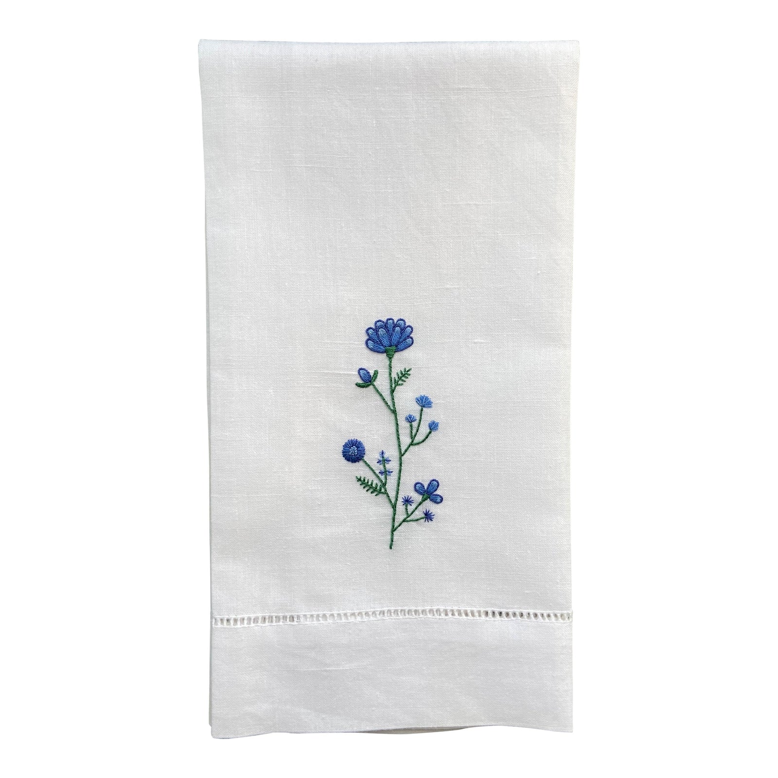 Happy Cactus Designs Hand Embroidered Floral Hand Towel • Image and Design Copyright Happy Cactus Designs LLC