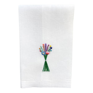 Happy Cactus Designs Hand Embroidered Guest Towel • Design and Image Copyright Happy Cactus Designs