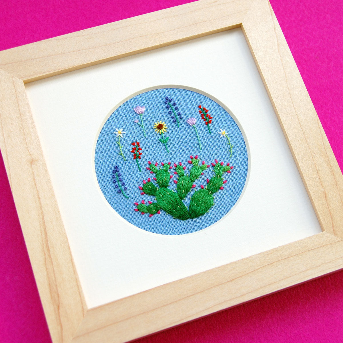 Happy Cactus Designs Hand Embroidered Art • Image and Design Copyright Happy Cactus Designs LLC