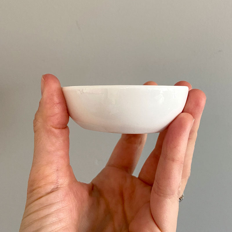 Red Floral 6 - Hand Painted Porcelain Heart Bowl