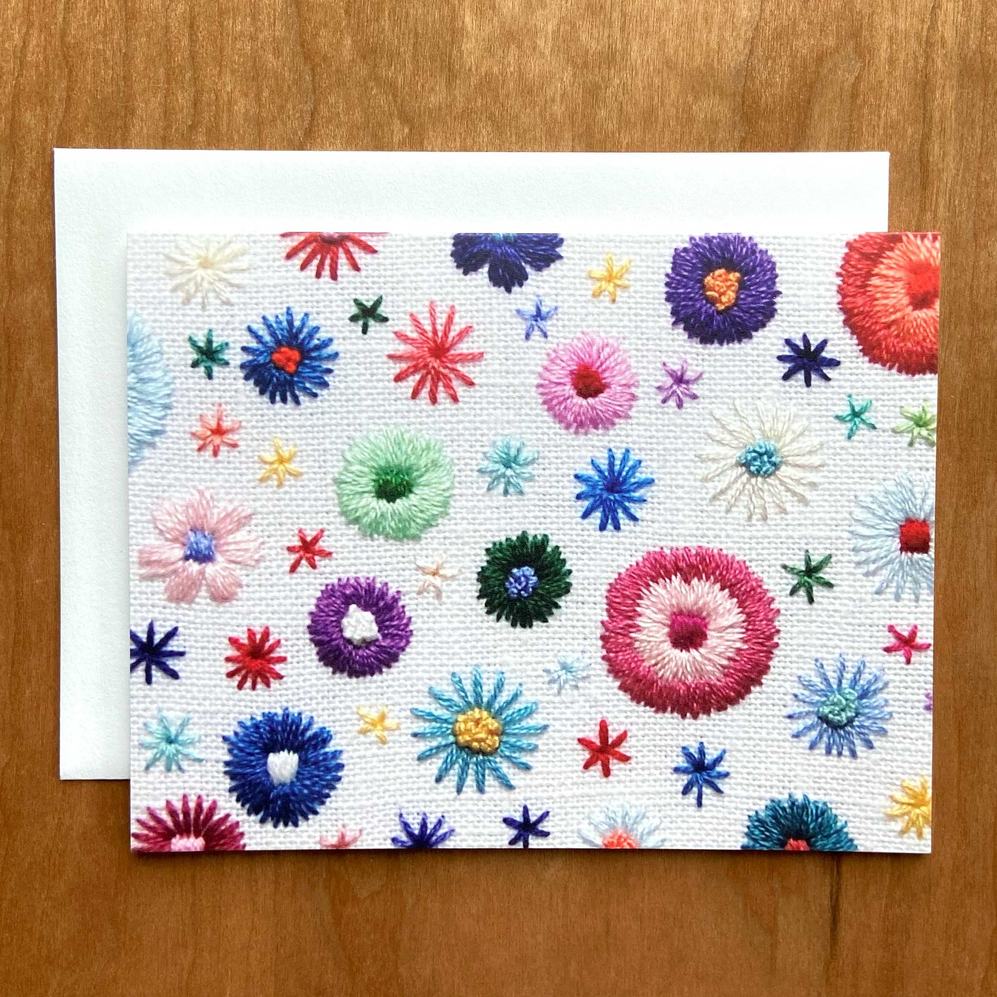 Hand Embroidered Photo Stationery - Millefiori