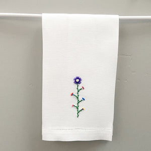 Happy Cactus Designs Hand Embroidered Guest Towel • Image and Design Copyright Happy Cactus Designs LLC