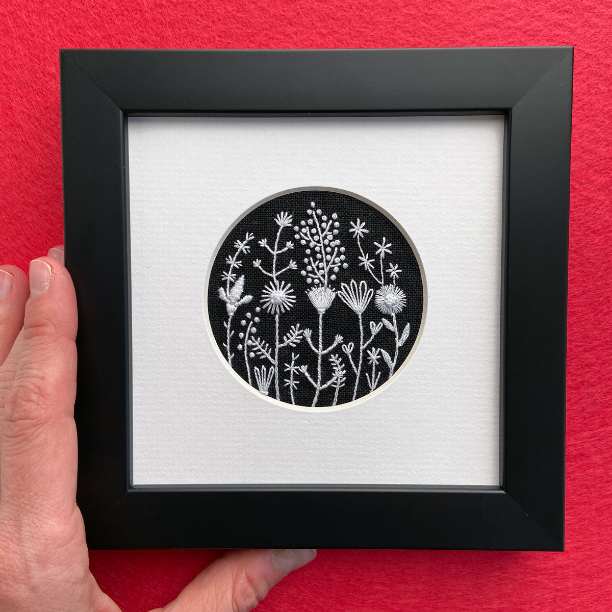 Happy Cactus Designs Hand Embroidered Artwork • Image and design copyright Happy Cactus Designs LLC 2019
